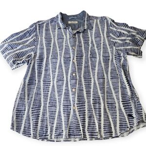 Tommy Bahama Mens Shirt 2XL Boardwalk Blue Hawaiian Veracruz Cay Tiki